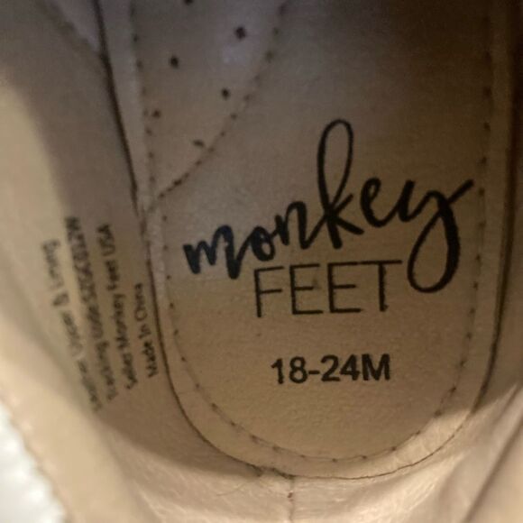 Monkey Feet Baby Toddler Baseball Theme Shoes Size 18-24 Months. - Picture 6 of 6